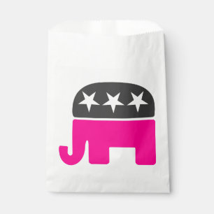vote republican elephant election pink favour bag