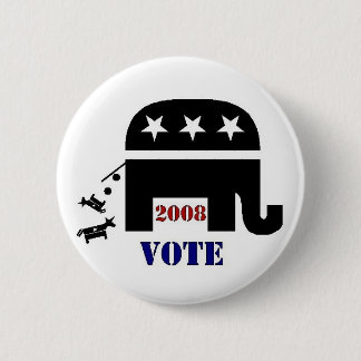 VOTE REPUBLICAN IN 2008 ROUND BUTTON