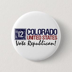 Vote Republican in 2012 – Vintage Colorado 2 Inch Round Button