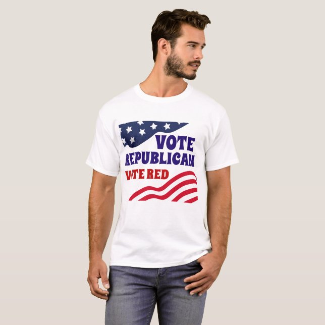 VOTE REPUBLICAN VOTE RED T-Shirt (Front Full)