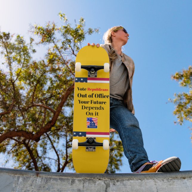 Vote Republicans Out of Office Skateboard (Outdoor 1)