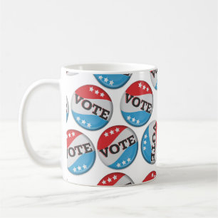 Vote Retro Badge Coffee Mug