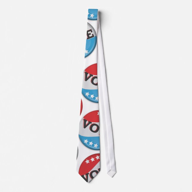 Vote Retro Badge Tie (Front)