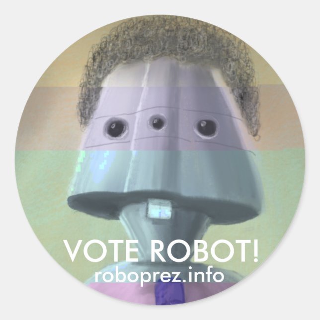 Vote Robot ! - Grand Autocollant Chuck10.1 (Devant)