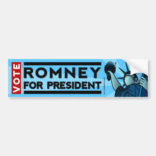 Vote Romney for President Liberty Bumper Sticker