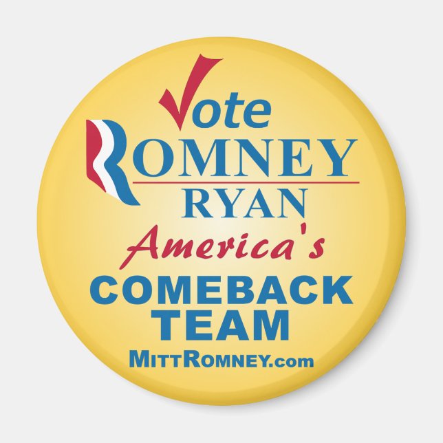 Vote Romney Ryan - Anti Obama Magnet (Front)