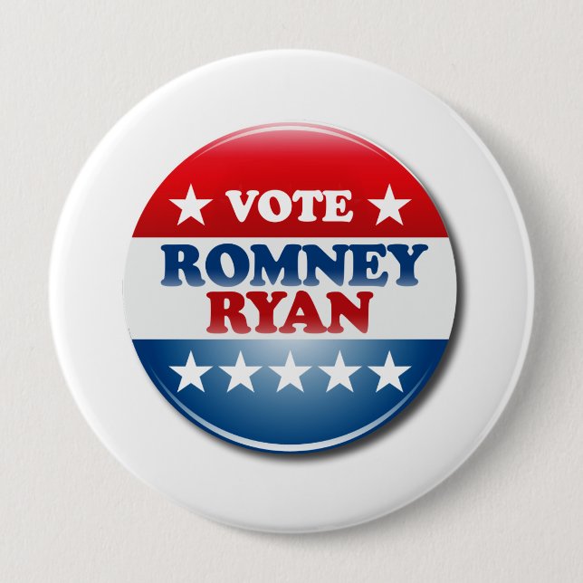 VOTE ROMNEY RYAN VP ROUND.png 4 Inch Round Button (Front)