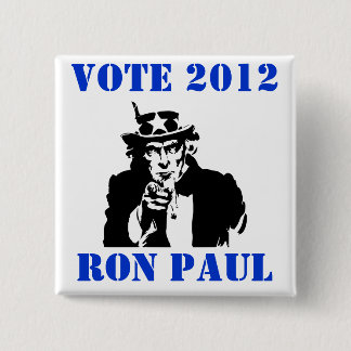 VOTE RON PAUL 2012 2 INCH SQUARE BUTTON