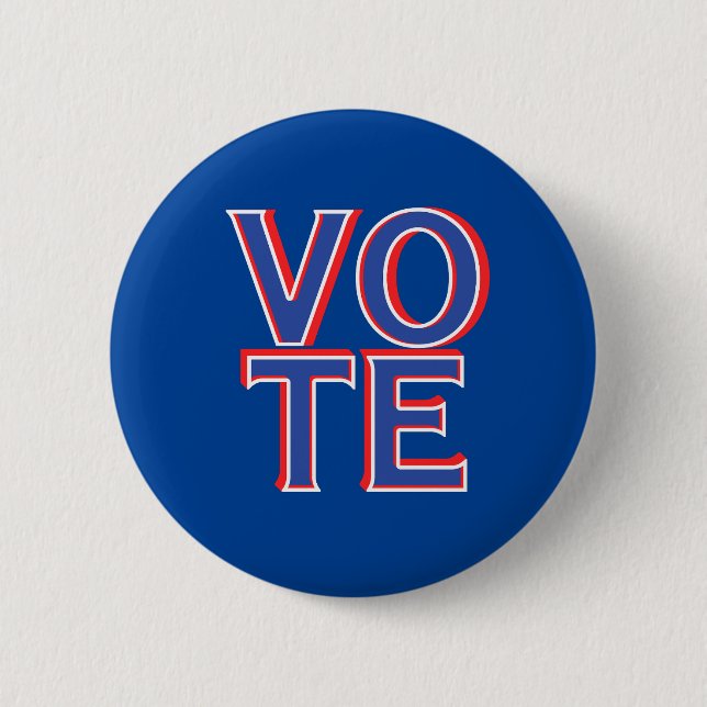 Vote Round Sticker Political Campaign Merchandise  2 Inch Round Button (Front)