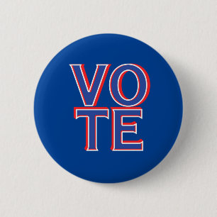 Vote Round Sticker Political Campaign Merchandise  2 Inch Round Button