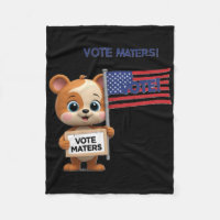 Vote S Election Poster Featuring A Cute Bear Stick