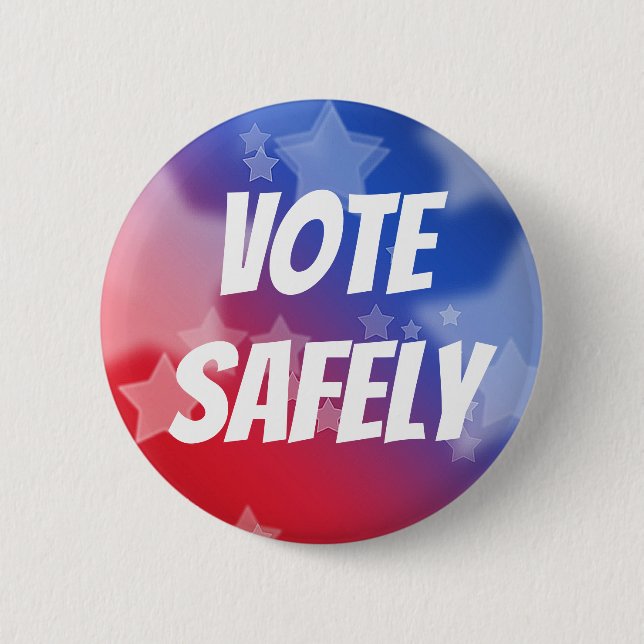 Vote Safely 2 Inch Round Button (Front)