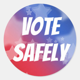 Vote Safely Classic Round Sticker