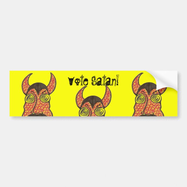 Vote Satan! Bumper Sticker (Front)