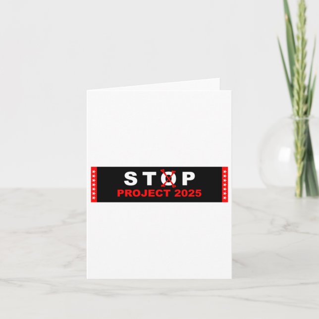 Vote Save Democracy Stop Project 2025 2  Card (Front)