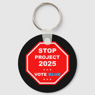 Vote Save Democracy Stop Project 2025 Keychain