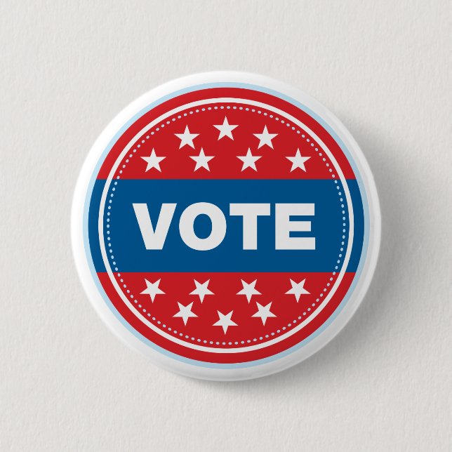 Vote Seal - Blue 2 Inch Round Button (Front)