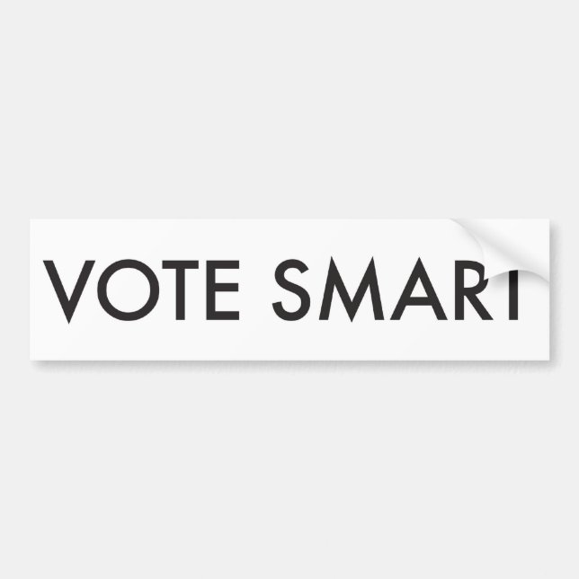 VOTE SMART BUMPER STICKER (Front)