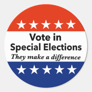 Vote Special Elections Classic Round Sticker