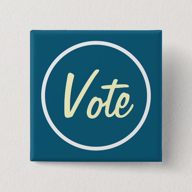 VOTE Square 2 Inch Square Button (Front)