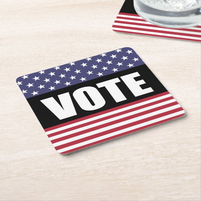 VOTE SQUARE PAPER COASTER (Angled)