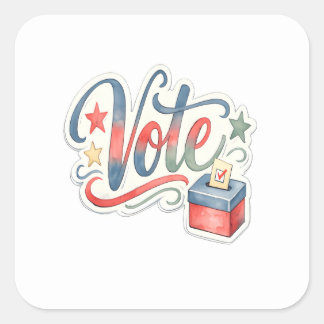 Vote square sticker