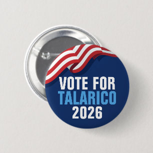 Vote Talarico for Senate American Flag 2 Inch Round Button