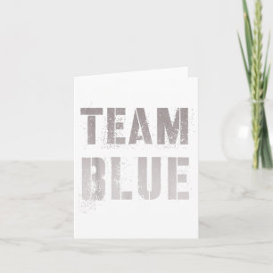 Vote Team Blue Summer Camp Sports War Game Electio Card