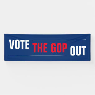 Vote the GOP Out Red White Blue Banner