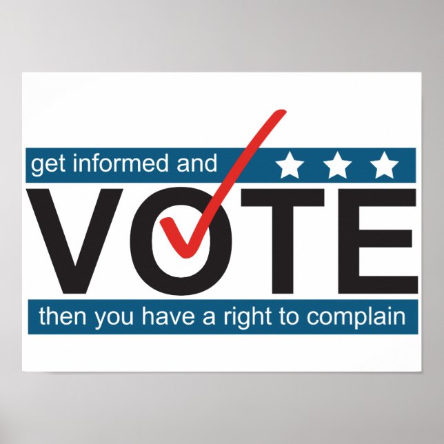 Vote to Complain Funny Election Humor Poster Art (Front)