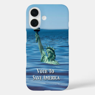Vote to Save America This Election iPhone 16 Case