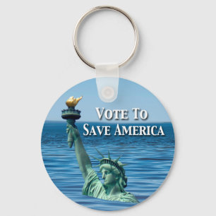 Vote to Save America This Election Keychain
