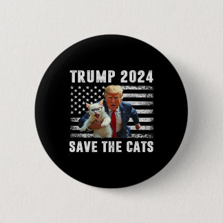 Vote Trump 2025 Funny Save The Cats 2 Inch Round Button