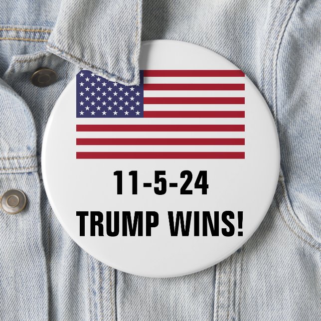 VOTE TRUMP 6 INCH ROUND BUTTON (In Situ)