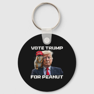 Vote Trump For Peanut The Squirrel 2  Keychain