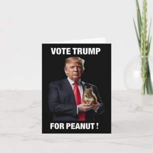 Vote Trump For Peanut The Squirrel 3 Card
