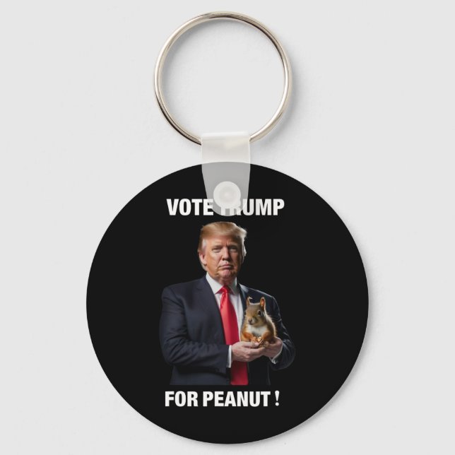 Vote Trump For Peanut The Squirrel 3  Keychain (Front)