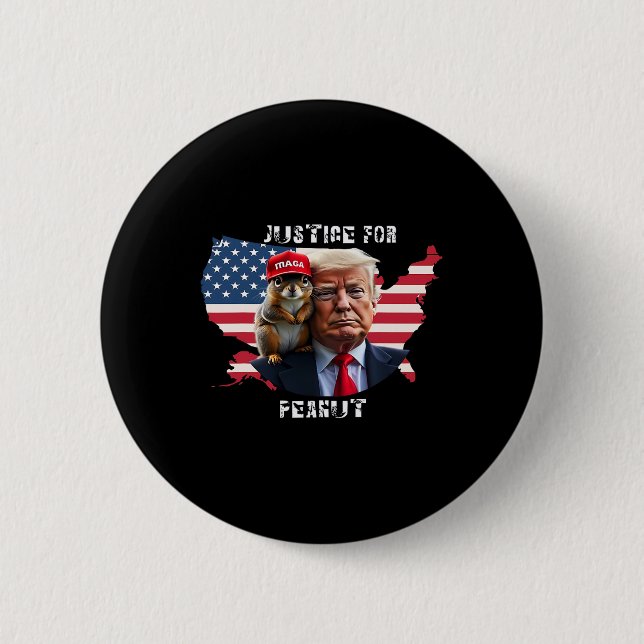 Vote Trump For Peanut The Squirrel 4  2 Inch Round Button (Front)