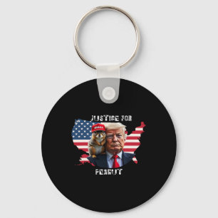 Vote Trump For Peanut The Squirrel 4 Keychain