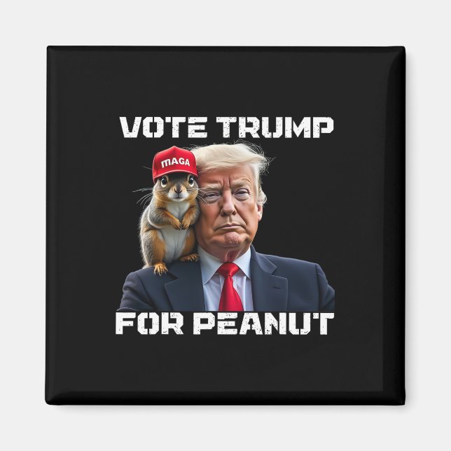 Vote Trump For Peanut The Squirrel  Magnet (Front)