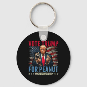 Vote Trump For Peanut The Squirrel Make Pets Safe Keychain
