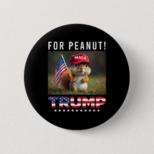 Vote Trump For Peanut The Squirrel Trump 2024 2 Inch Round Button