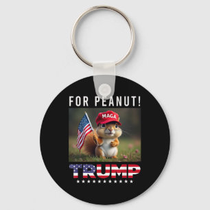 Vote Trump For Peanut The Squirrel Trump 2025 Keychain