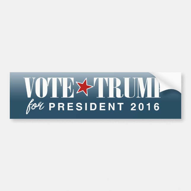 Vote Trump For President 2016 Blue Bumper -.png Bumper Sticker (Front)