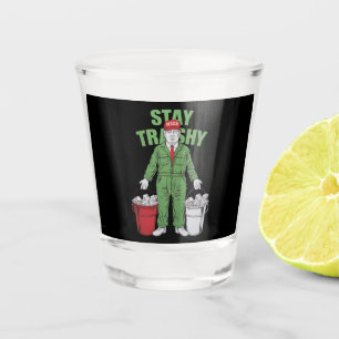 Vote Trump Garbage Man Stay Trashy 2024 Election  Shot Glass