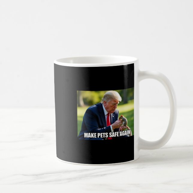 Vote Trump Mega Make Pets Safe Again Justice Peanu Coffee Mug (Right)