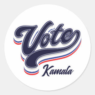 Vote Typography - Election  Classic Round Sticker