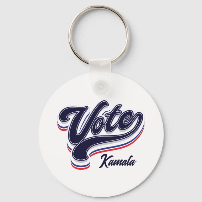 Vote Typography - Election  Keychain (Front)