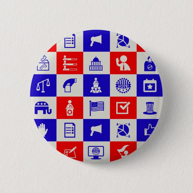 vote USA election 2 Inch Round Button (Front)