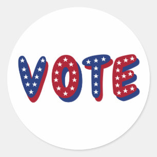 Vote USA Stars Classic Round Sticker